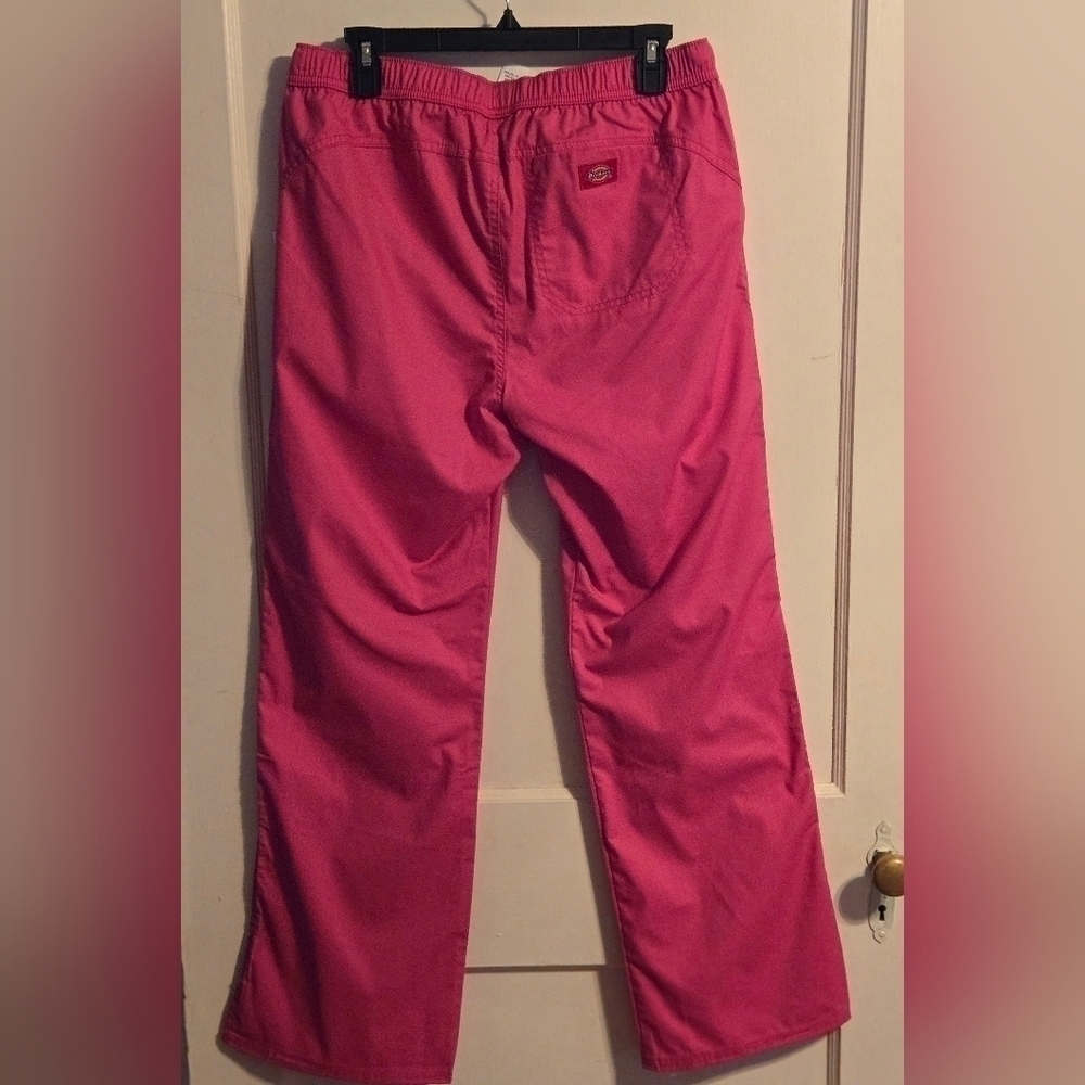 NWOT, Dickies EDS Signature Scrub Pants, Low Rise, Straight Leg Drawstring, Pink - Picture 9 of 14